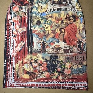 Colorful Graphic Print Skirt